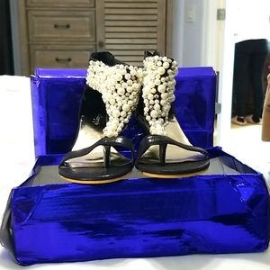 BOGO Fancy Pearl and Black Shoes